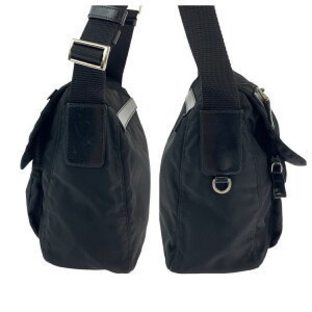 Prada Shoulder Nylon Black Triangular Tessuto Bag - image 7